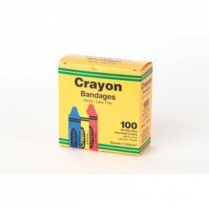 ASO Careband™ Decorated Bandages, 3/4" x 3" Crayola (Assorted Colours)