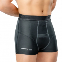 Hernia Boxer Brief, Black, XX-Large