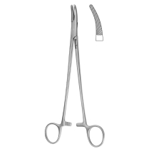 Integra Miltex® Heaney Needle Holder, 8", Curved, Serrated Jaws