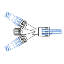 ICU Medical® Tri-Connector w/2 MicroClave, Rotating Luer