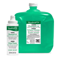 Wavelength Low Viscosity Ultrasound Gel w/Empty 250mL Bottle, Green, 5L