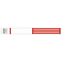 ID Band 2000 Series, Write-On, Tyvek, 1", Red Stripes