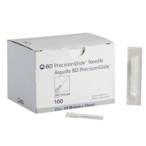 BD PrecisionGlide™ Needle, 27 G x 1/2" (Grey Hub)