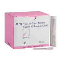 BD PrecisionGlide™ Needle, 18 G x 1 1/2" (Pink Hub)