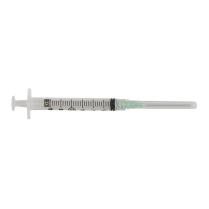 BD Luer-Lok™ 3mL Syringe with Needle, 21 G x 1 1/2" (Green Hub)