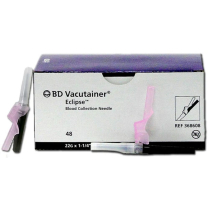 BD Vacutainer® Eclipse™ Blood Collection Needle, 22G x 1-1/4", Black Shield