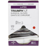 Triumph® LT Latex Surgical Gloves (50 pairs per box), Size 6.5