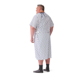 Medline® Cotton/Poly Patient Gowns, Side Tie, Snowflake Print, 3XL