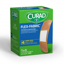 CURAD® Flex-Fabric™ Adhesive Bandages, 1" x 3" - Strips
