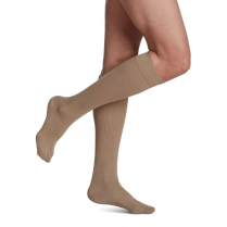 Sigvaris Casual Cotton Women's Stockings, 15-20mmHg, Size C, Khaki