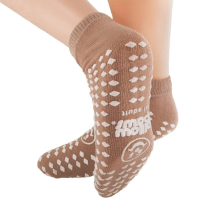 Pillowpaws® Slipper Socks, 360° Imprints, XL Adult - Tan