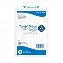 Dynarex® Disposable Towel Drapes, Sterile, 3" Fenestration, 18" x 26"