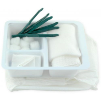 Dressing Tray w/Gauze, Instruments & Towel, Wrapped