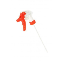 Trigger Sprayer, Red/White, for 24oz Bottle, 8"