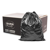 DuraPlus® Can Liners, Regular, Black, 20 x 22