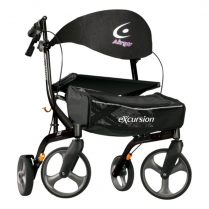Airgo eXcursion™ X20 Lightweight Side-fold Rollator, Pearl Black