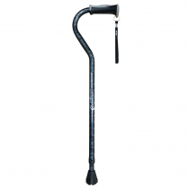 Drive® Airgo Comfort-Plus Aluminum Cane, Offset Handle, Graphite