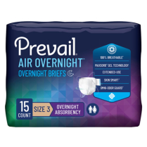 Prevail Air&trade; Overnight Incontinence Adult Brief, Size 3 (58" - 70")