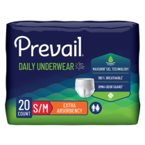 Prevail&reg; Unisex Incontinence Underwear, Extra Absorbency, Medium (34" - 46")