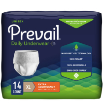 Prevail® Unisex Incontinence Underwear, Extra Absorbency, X-Large (58" - 68")