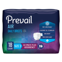 Prevail&reg; Air Incontinence Brief, Ultimate Plus Absorbency, Size 2 (45" - 62")