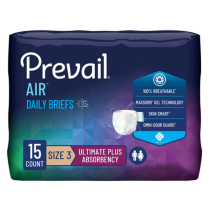 Prevail® Air Incontinence Brief, Ultimate Plus Absorbency, Size 3 (58" - 70")