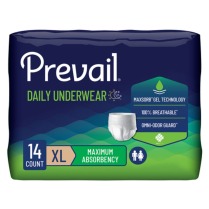 Prevail&reg; Unisex Incontinence Underwear, Maximum Absorbency, X-Large (58" - 68")