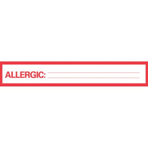 PDC® Patient Chart Tape, Allergic, 1" x 6", White