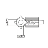 BBraun™ Stopcock, Spin-Lock® Connector, 3-Way, 2 Female Luer Lock Port