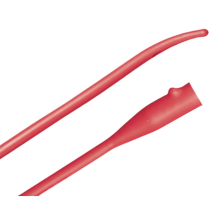 BD Red Rubber Intermittent Catheter, Unisex, Coudé Tip