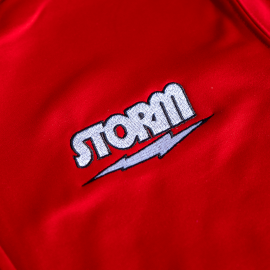 STORM FULL-ZIP MENS JACKET RED embroidered