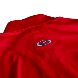 STORM FULL-ZIP MENS JACKET RED embroidered oval bolt logo