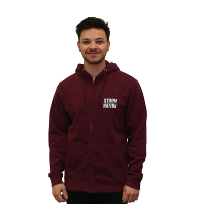 STORM NATION FULL ZIP HOODIE PLUM