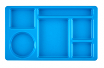 915CW Tray 2 compartment blue