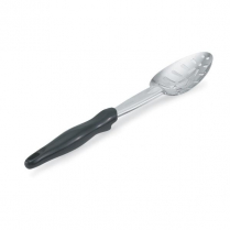 64134 Spoon slotted black handle