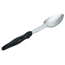 64130 Spoon solid w/black handle ergo