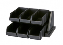 6RS6 Versa organizer rack w/bins black