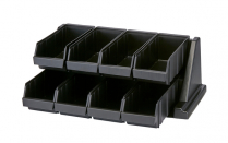 8RS8 Rack w/8 bins black