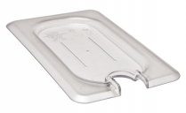 90CWCN135 Food pan cover 1/9 flat notched clear