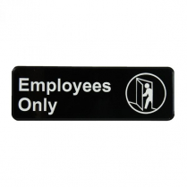 4506 Employees Only sign 3x9"