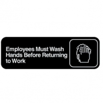 4530 Employees Must Wash sign 3x9"