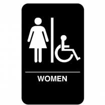 5930 Women/accessible braille sign 6x9"