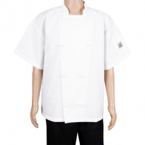 J005-M K&S Chef jacket short sleeve white M