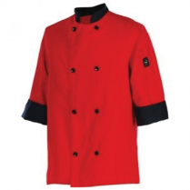 J134TM-XL Fresh basic chef coat tomato XL