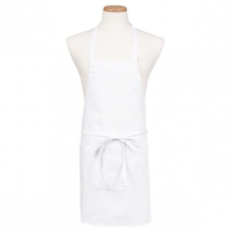 601BAC Professional bib apron w/pocket white