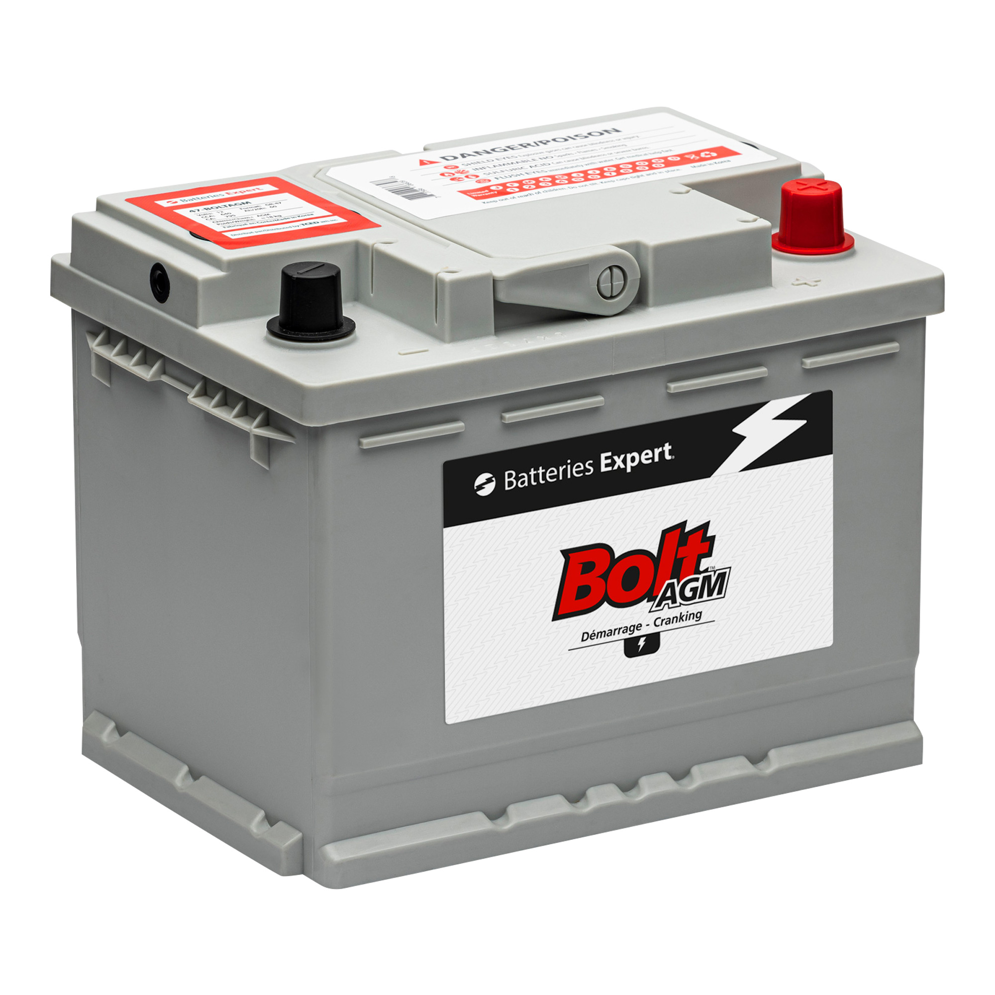 47-BOLTAGM Cranking Battery (AGM) Group 47/L2 12V Batteries Expert