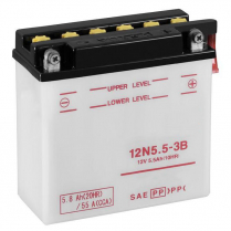 12N5.5-3B   Batterie de sports motorisés (humide) 12V 5.5Ah 55CCA