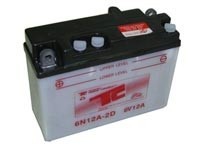 6N12A-2D   Motorsports Battery (Flooded) 6V 12Ah