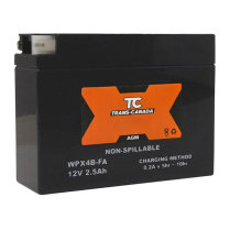 WPX4B-FA   Batterie de sports motorisés AGM 12 V 2.3Ah 40CCA (activée en usine)
