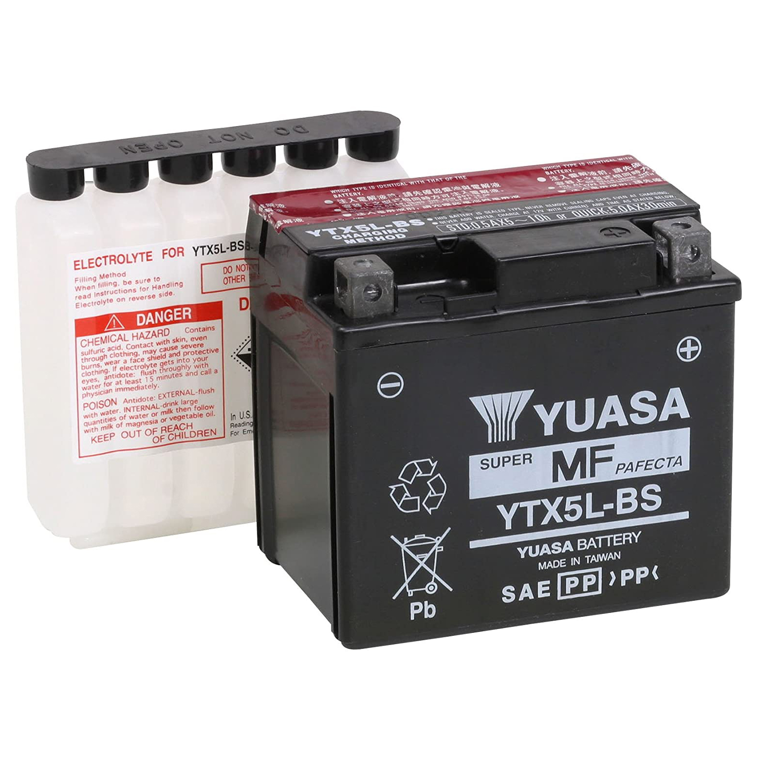 Batterie moto 12V 4Ah sans entretien YTX5L-BS / GTX5L-BS